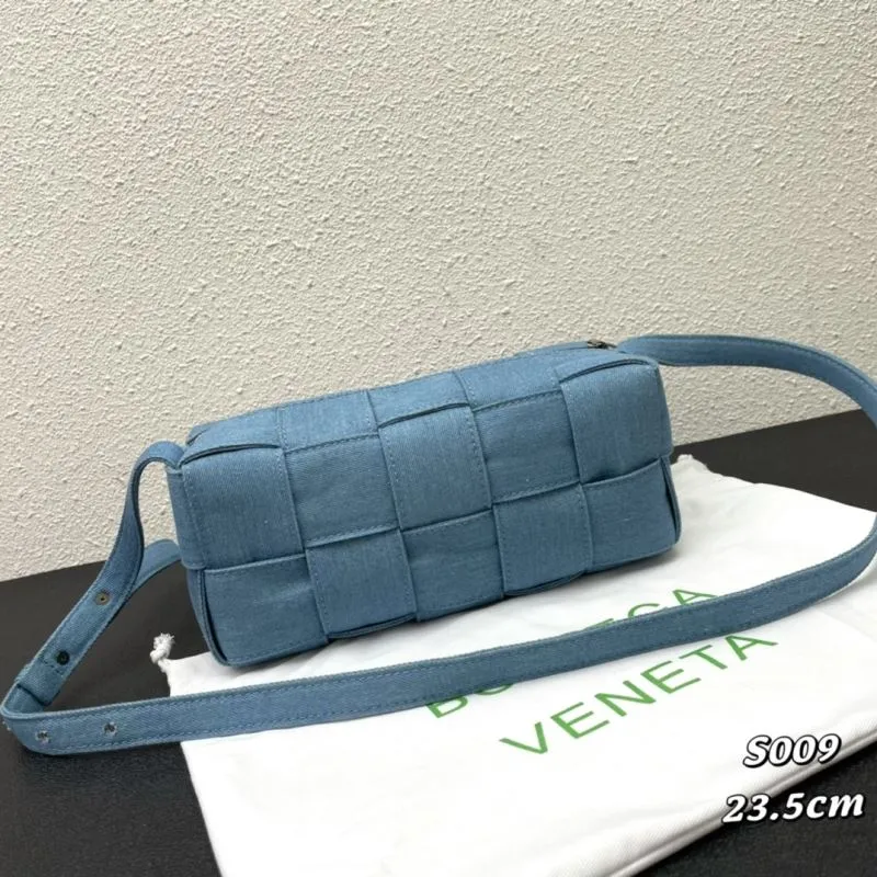Bottega Veneta Denim Woven Satchel Bag S009 23.5cm - Image 3