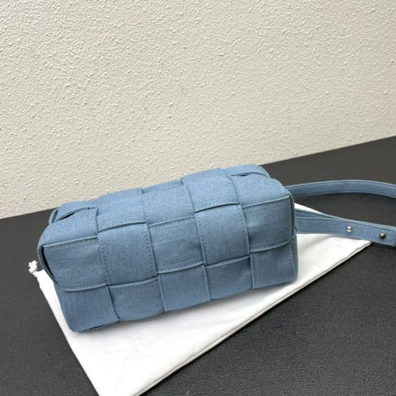 Bottega Veneta Denim Woven Satchel Bag S009 23.5cm - Image 6