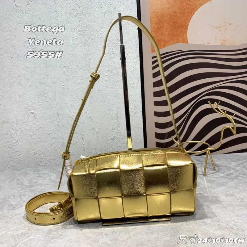 Bottega Veneta Gold Satchel Bag 5955