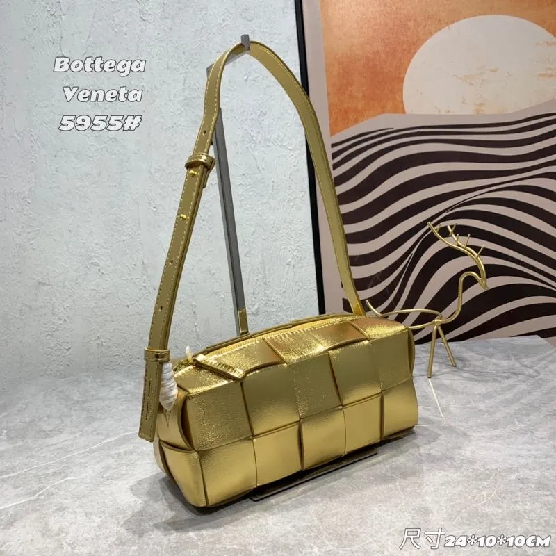 Alternative view of Bottega Veneta Gold Satchel Bag 5955