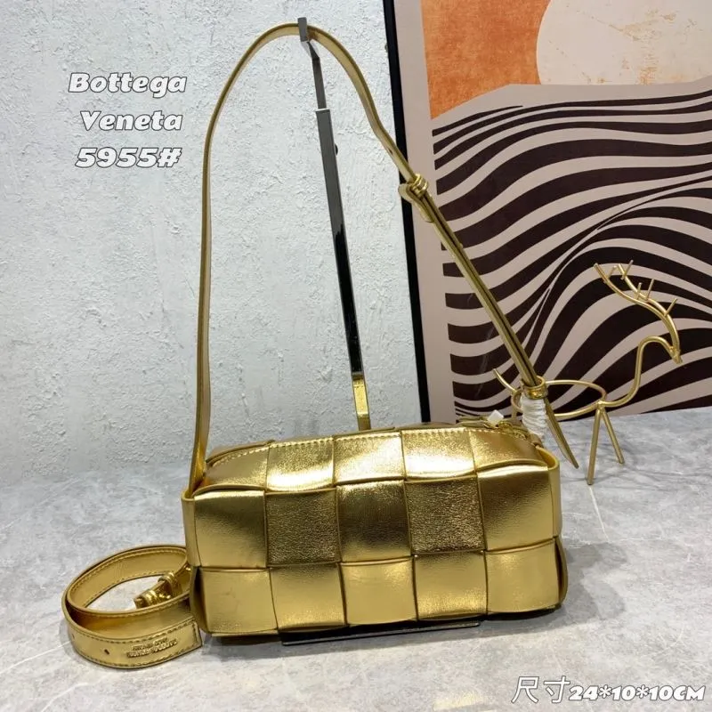 Bottega Veneta Gold Satchel Bag 5955 - Image 3
