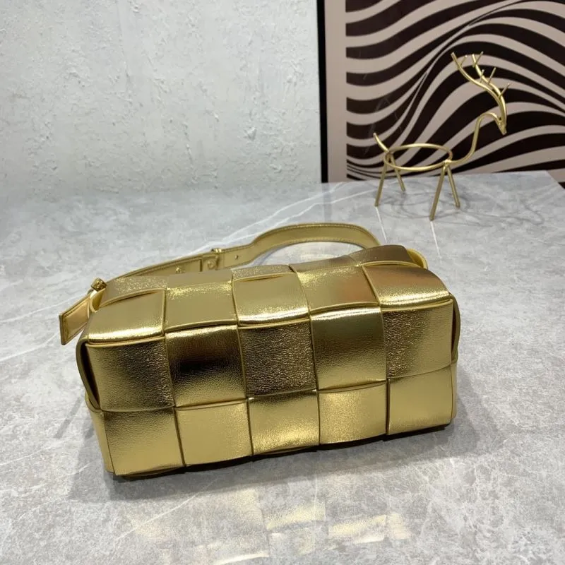 Bottega Veneta Gold Satchel Bag 5955 - Image 7