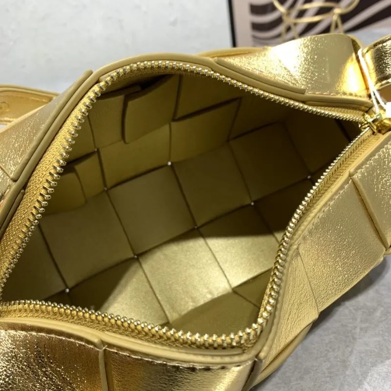 Bottega Veneta Gold Satchel Bag 5955 - Image 8