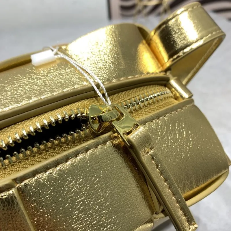 Bottega Veneta Gold Satchel Bag 5955 - Image 9