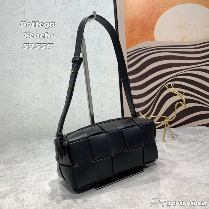 Alternative view of Bottega Veneta 5955 Black Leather Satchel Bag