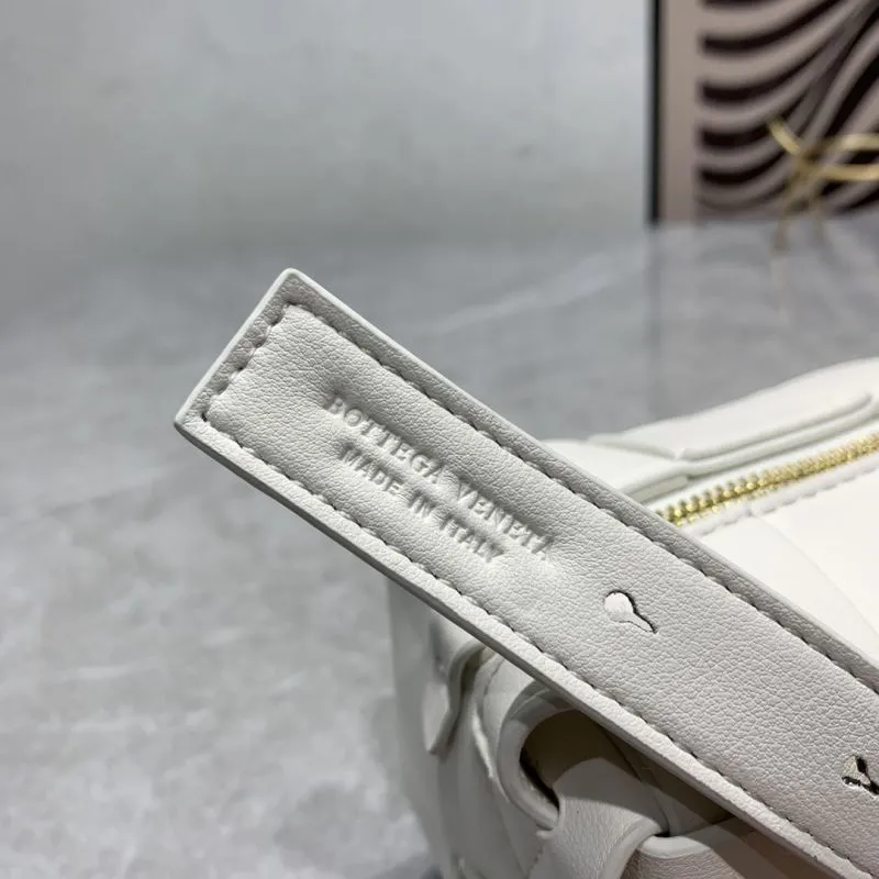 Bottega Veneta 5955# White Leather Satchel Bag - Image 4