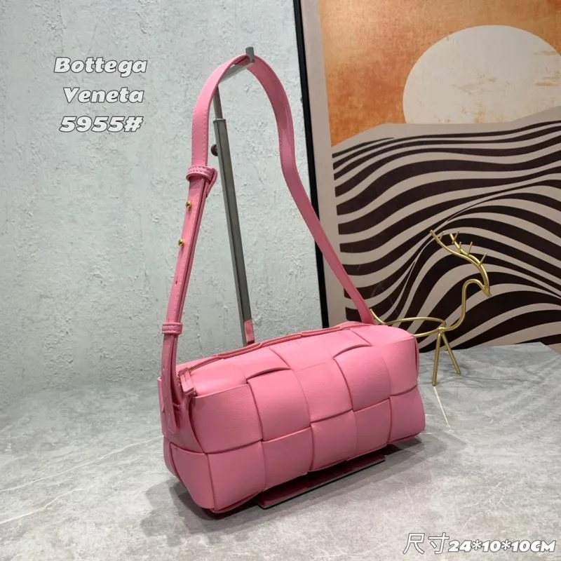 Alternative view of Bottega Veneta Pink Leather Satchel Bag 5955