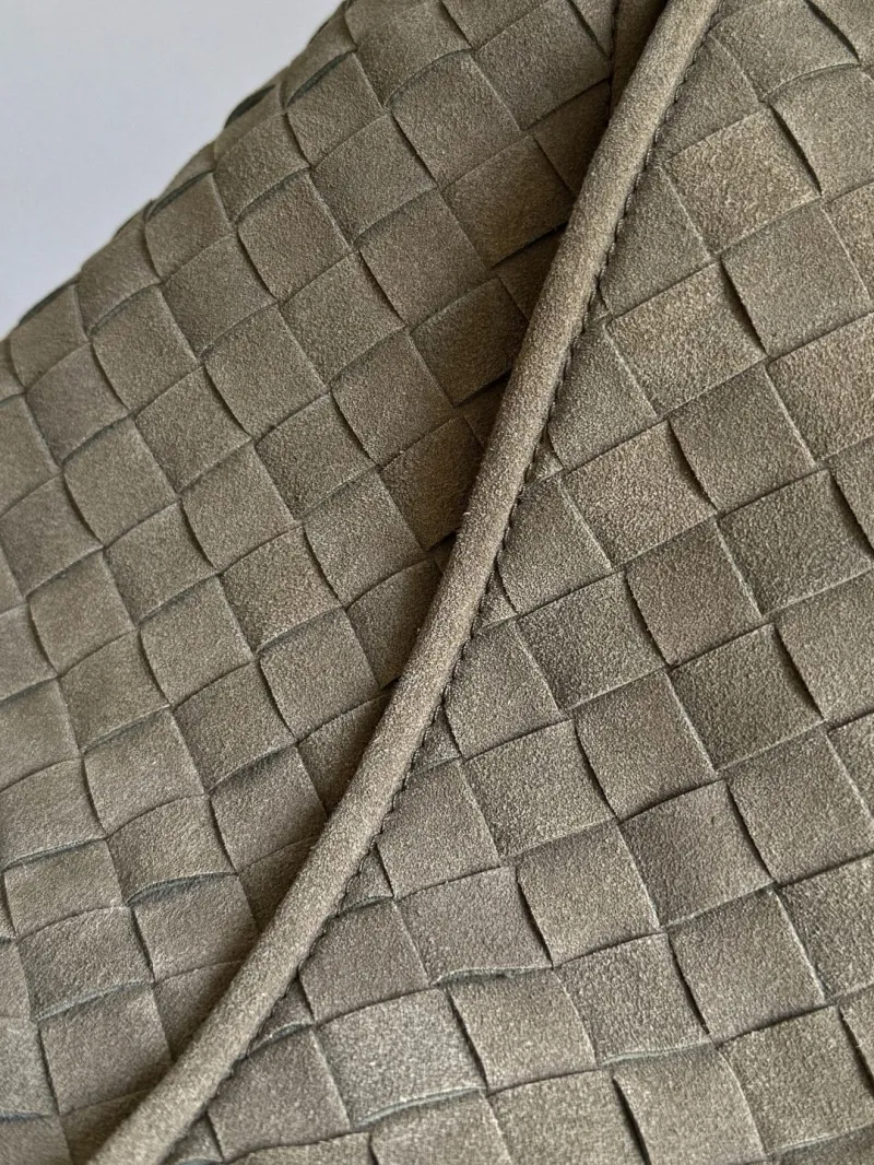 Bottega Veneta Taupe Intrecciato Suede Hobo Bag - Image 5