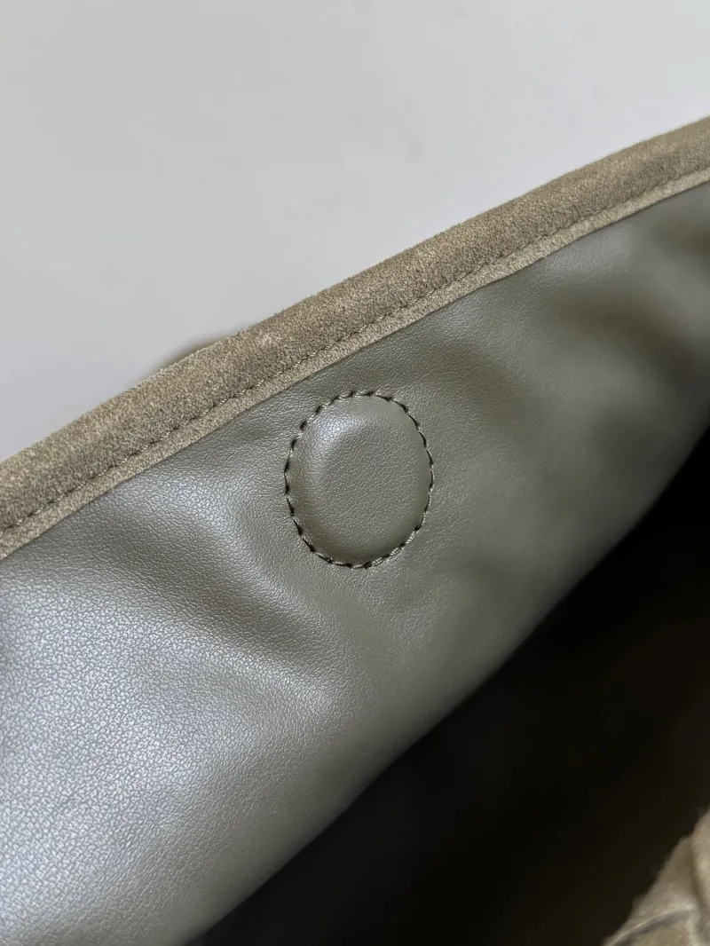 Bottega Veneta Taupe Intrecciato Suede Hobo Bag - Image 6