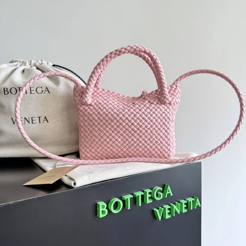 Bottega Veneta Pink Woven Top Handle Bag BV-16 - Image 3