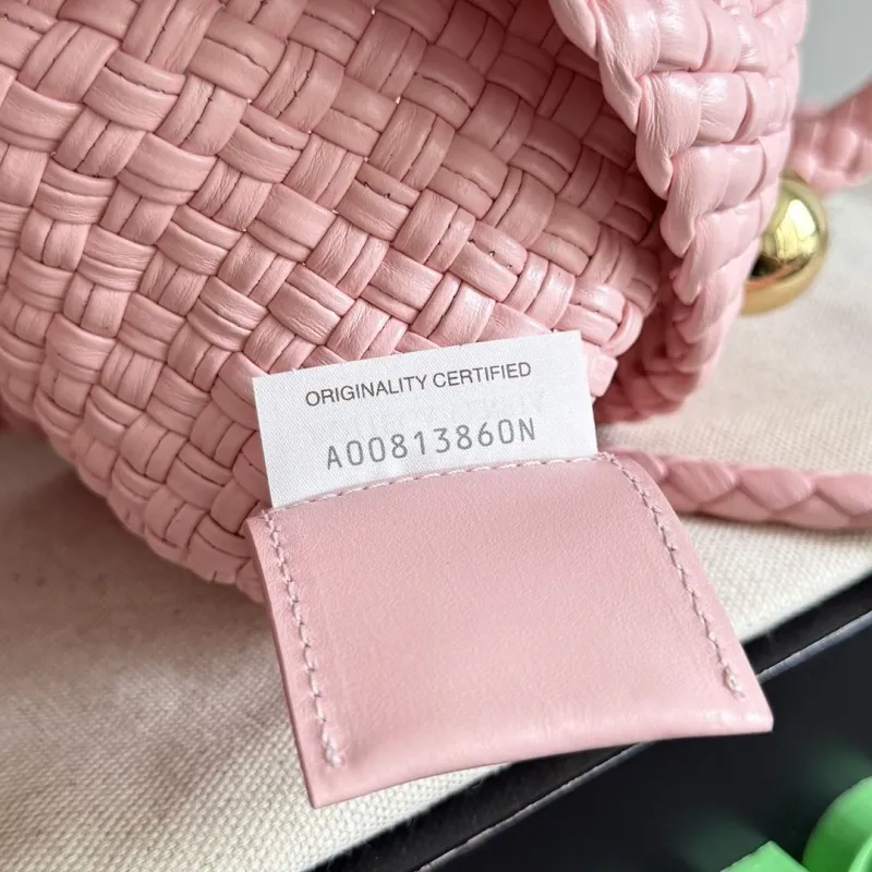 Bottega Veneta Pink Woven Top Handle Bag BV-16 - Image 7