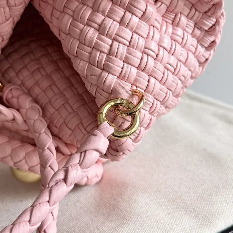 Bottega Veneta Pink Woven Top Handle Bag BV-16 - Image 8