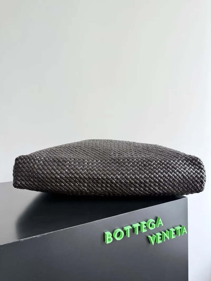 Alternative view of Bottega Veneta Dark Brown Woven Leather Top Handle Hobo Bag 29