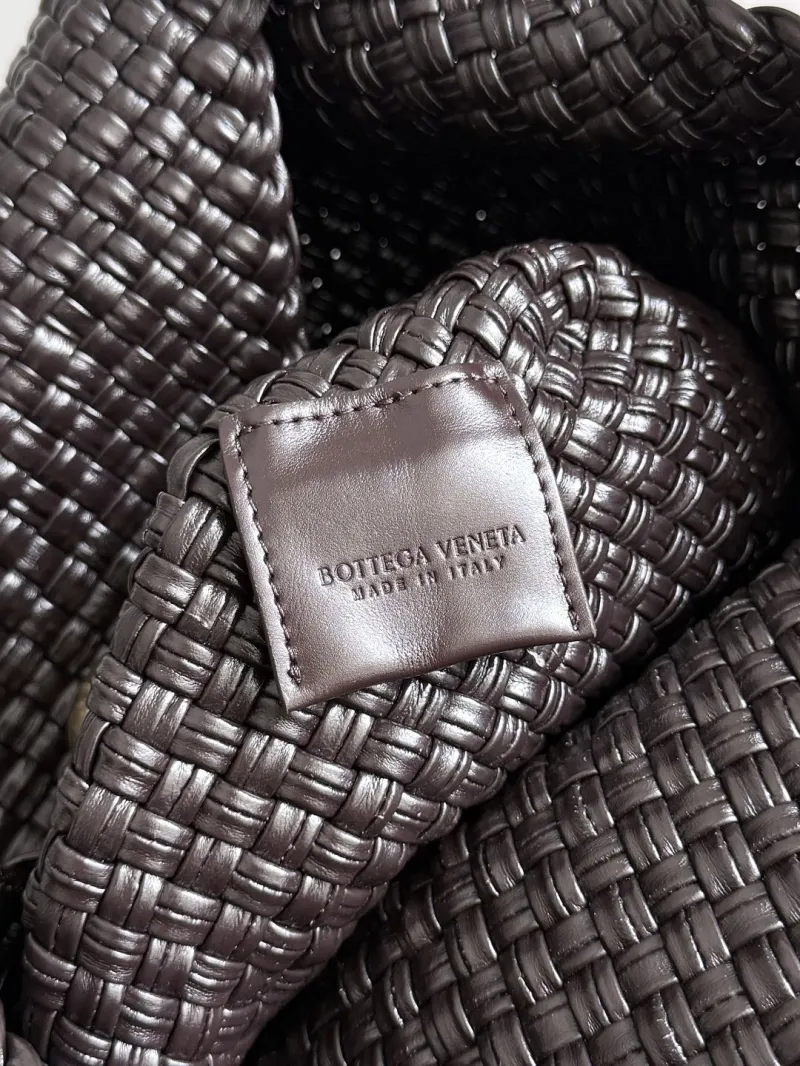 Bottega Veneta Dark Brown Woven Leather Top Handle Hobo Bag 29 - Image 7