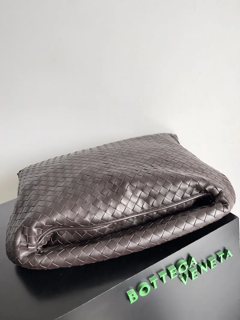 Bottega Veneta Dark Brown Woven Top Handle Bag - Image 3