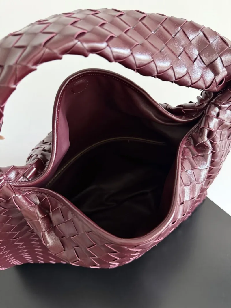 Bottega Veneta Burgundy Woven Top Handle Bag - Image 9