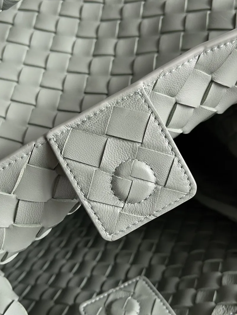Bottega Veneta Mint Green Woven Top Handle Tote Bag - Image 7