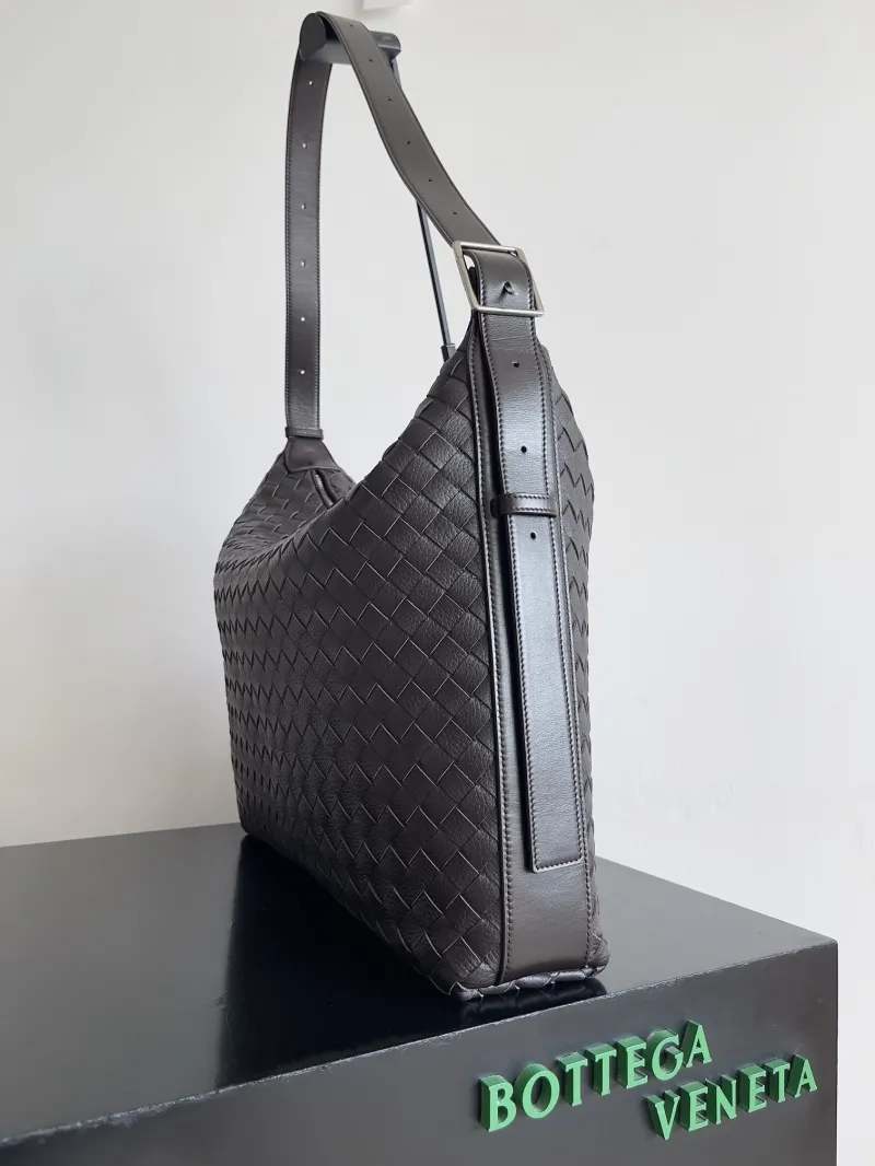 Alternative view of Bottega Veneta Dark Brown Woven Leather Hobo Bag