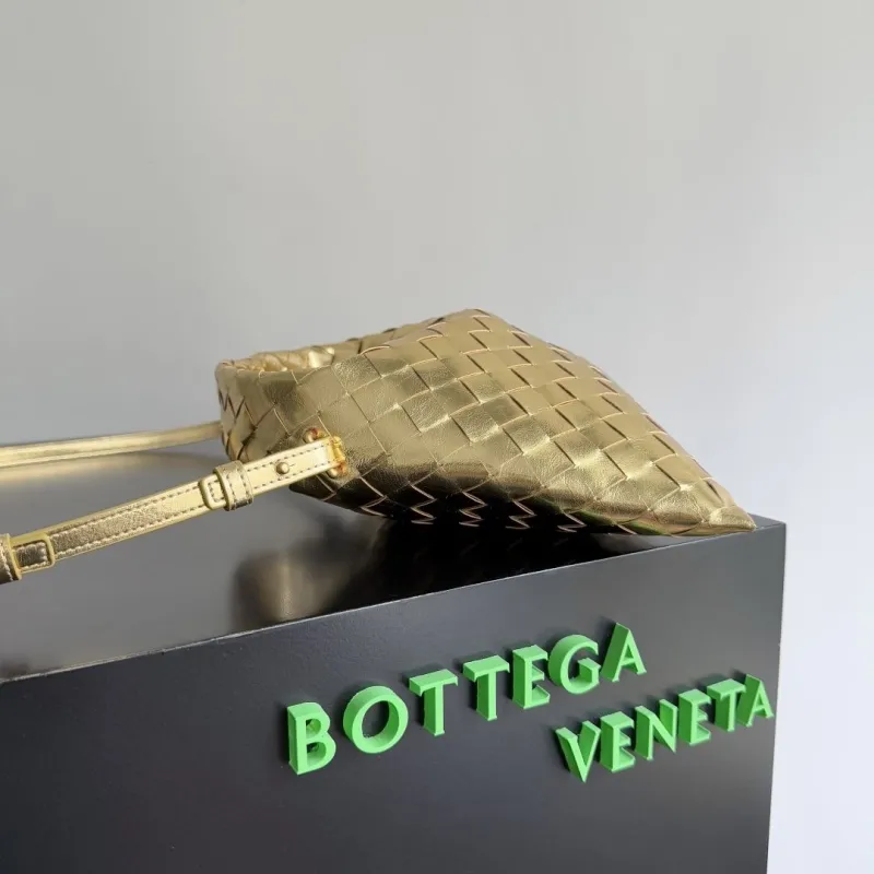 Alternative view of Bottega Veneta Gold Top Handle Crossbody Bag