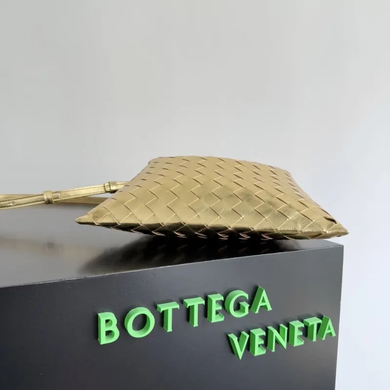 Bottega Veneta Gold Top Handle Crossbody Bag - Image 3