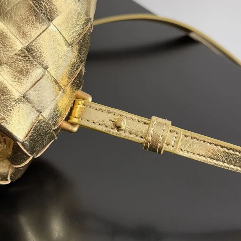 Bottega Veneta Gold Top Handle Crossbody Bag - Image 5