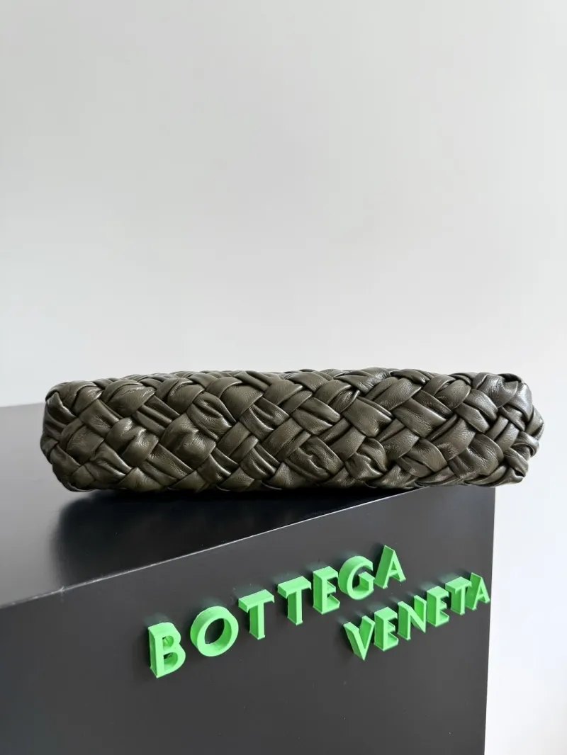 Alternative view of Bottega Veneta Woven Olive Leather Shoulder Bag