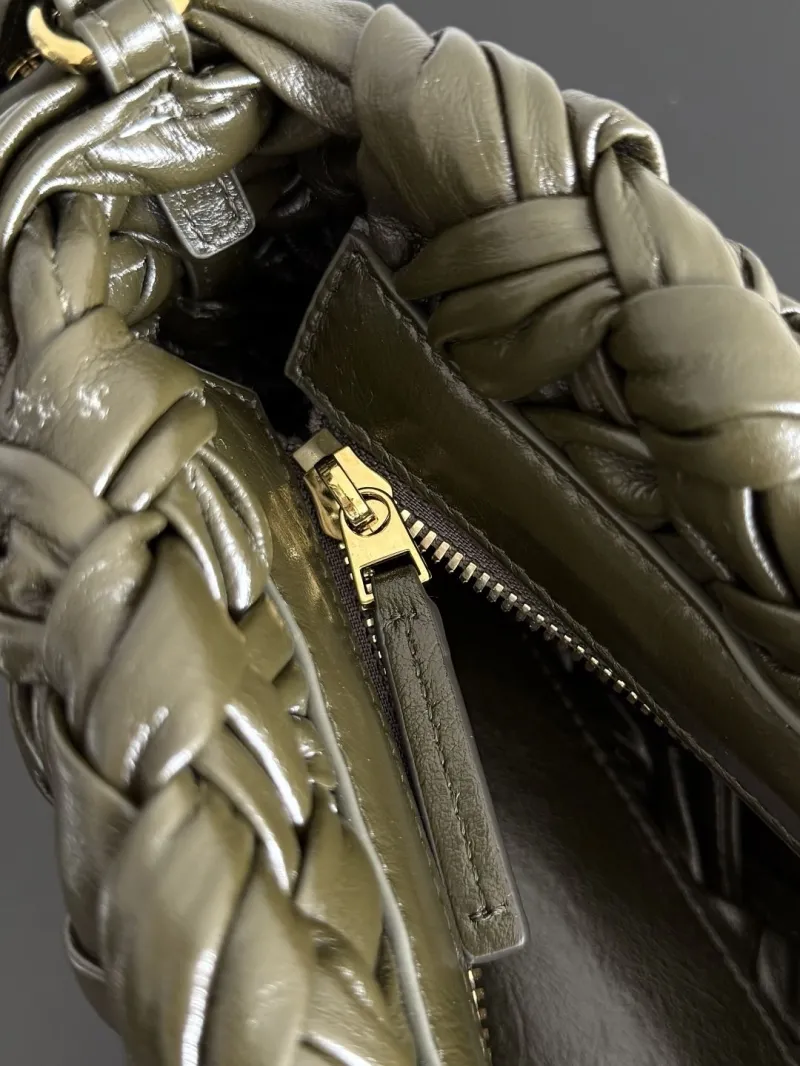 Bottega Veneta Woven Olive Leather Shoulder Bag - Image 8