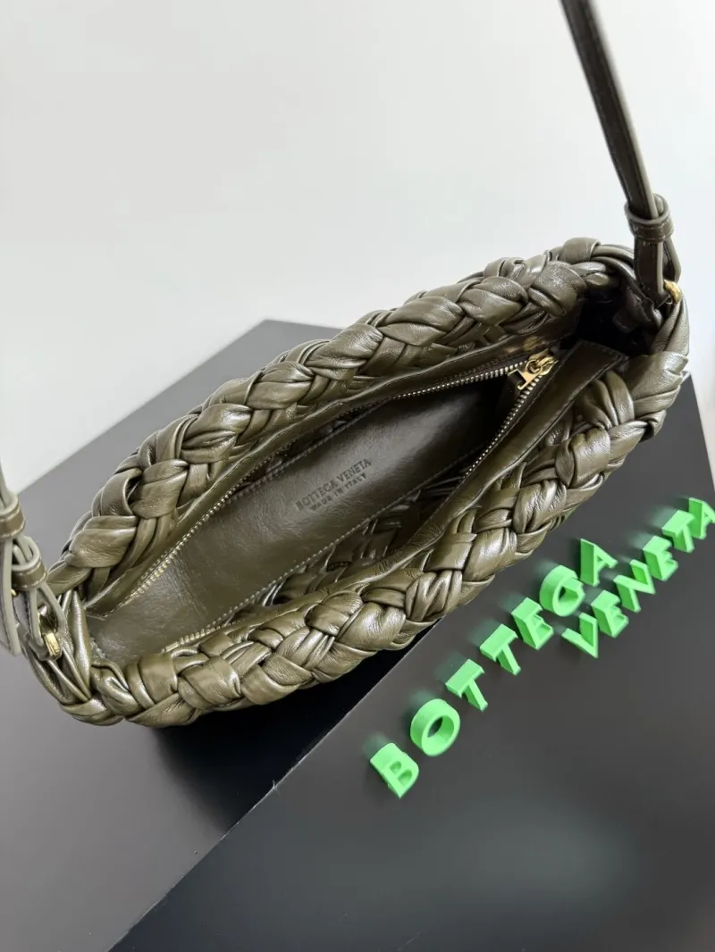 Bottega Veneta Woven Olive Leather Shoulder Bag - Image 9