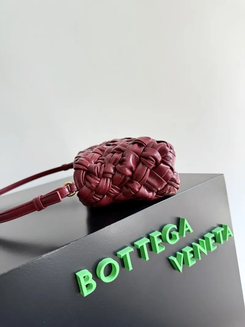 Alternative view of Bottega Veneta Burgundy Woven Top Handle Bag 79