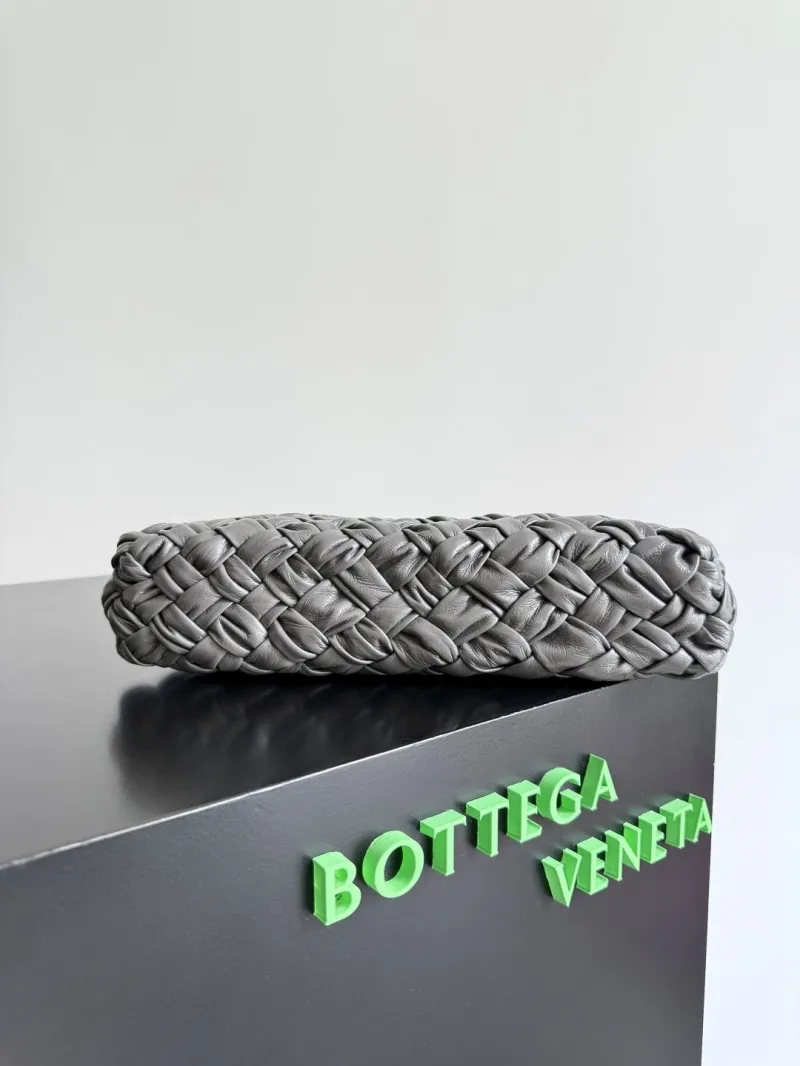 Bottega Veneta Gray Woven Top Handle Shoulder Bag 81 - Image 3