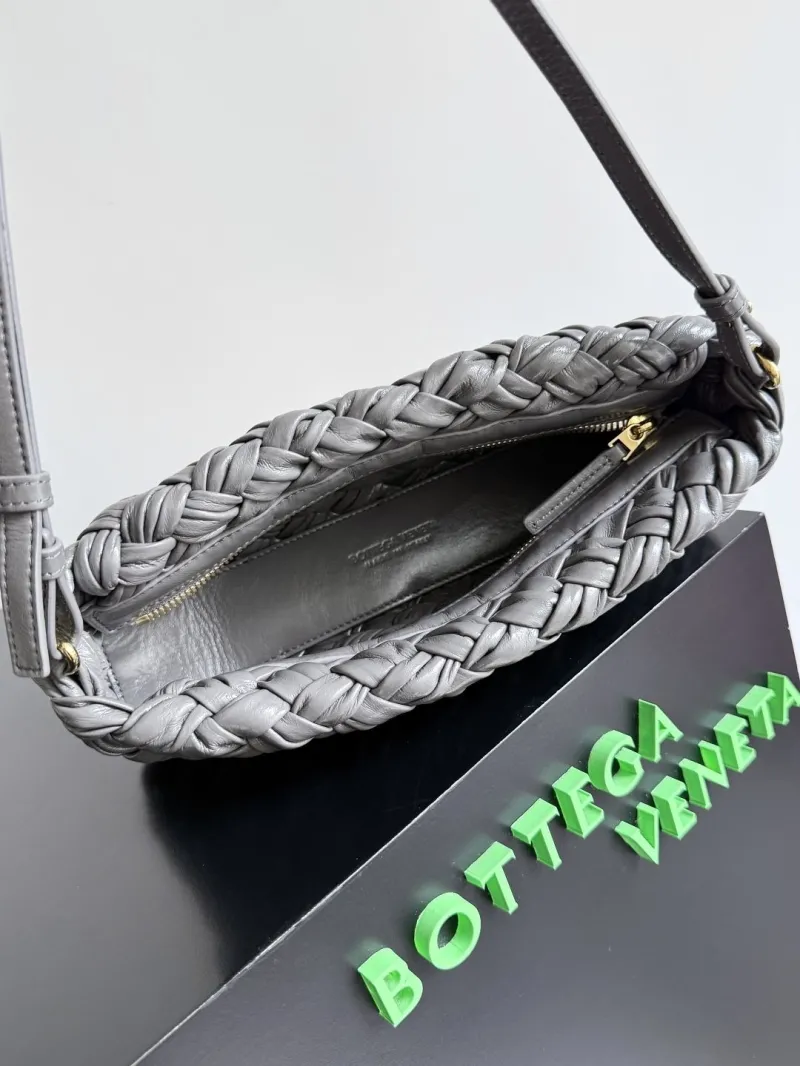Bottega Veneta Gray Woven Top Handle Shoulder Bag 81 - Image 9