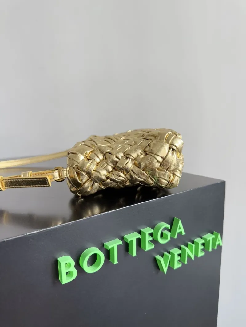 Alternative view of Bottega Veneta Gold Woven Top Handle Bag 82
