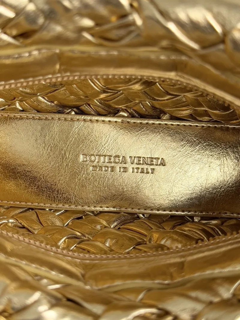 Bottega Veneta Gold Woven Top Handle Bag 82 - Image 8
