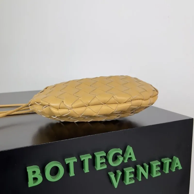 Bottega Veneta Yellow Woven Mini Top Handle Crossbody Bag - Image 3