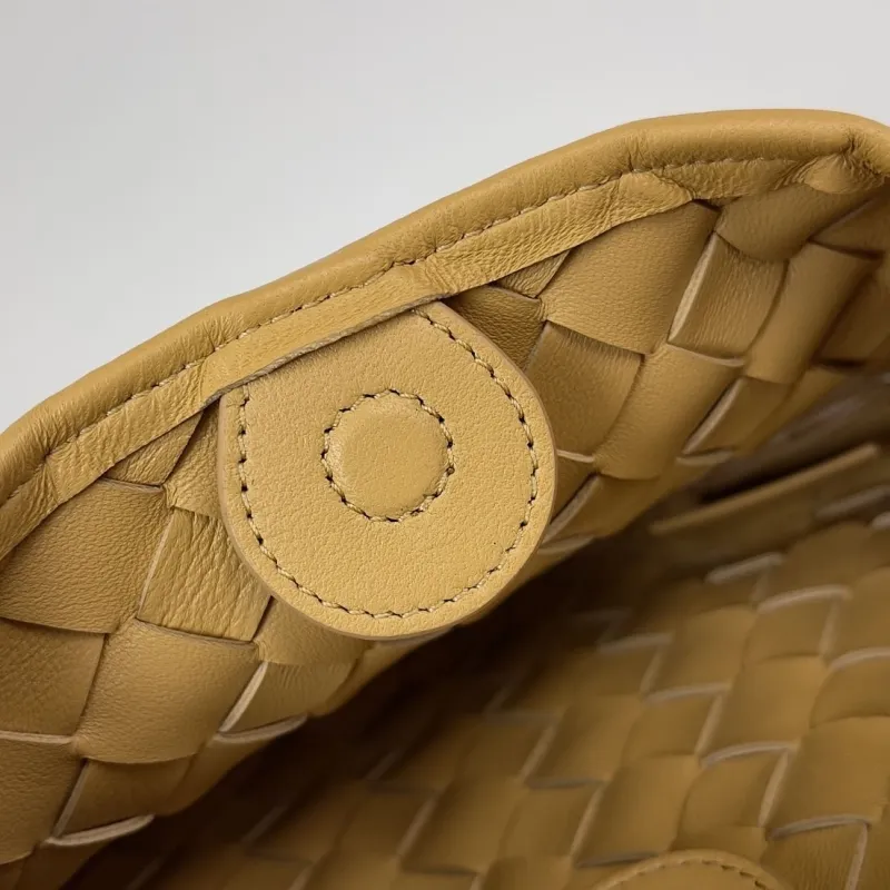 Bottega Veneta Yellow Woven Mini Top Handle Crossbody Bag - Image 8