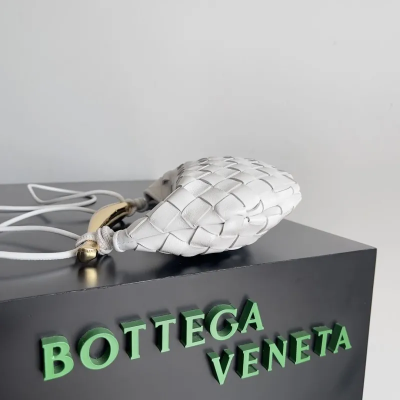 Alternative view of Bottega Veneta White Mini Woven Crossbody Bag