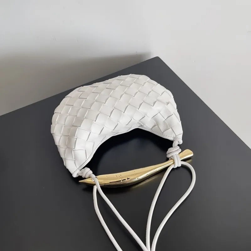 Bottega Veneta White Mini Woven Crossbody Bag - Image 5