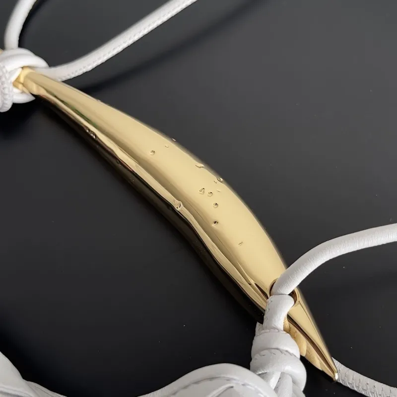 Bottega Veneta White Mini Woven Crossbody Bag - Image 6
