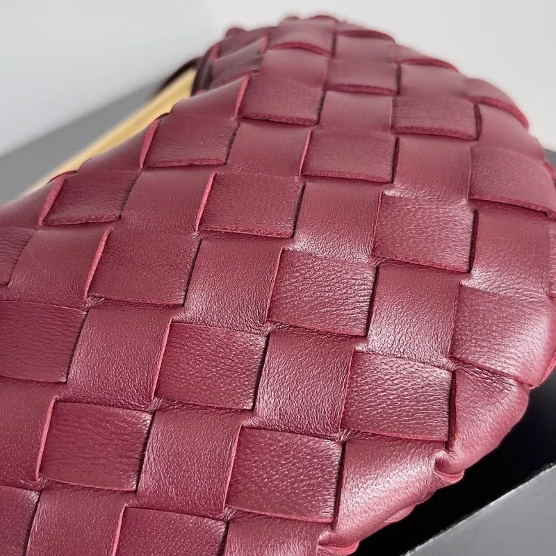 Bottega Veneta Burgundy Woven Mini Top Handle Bag - Image 4
