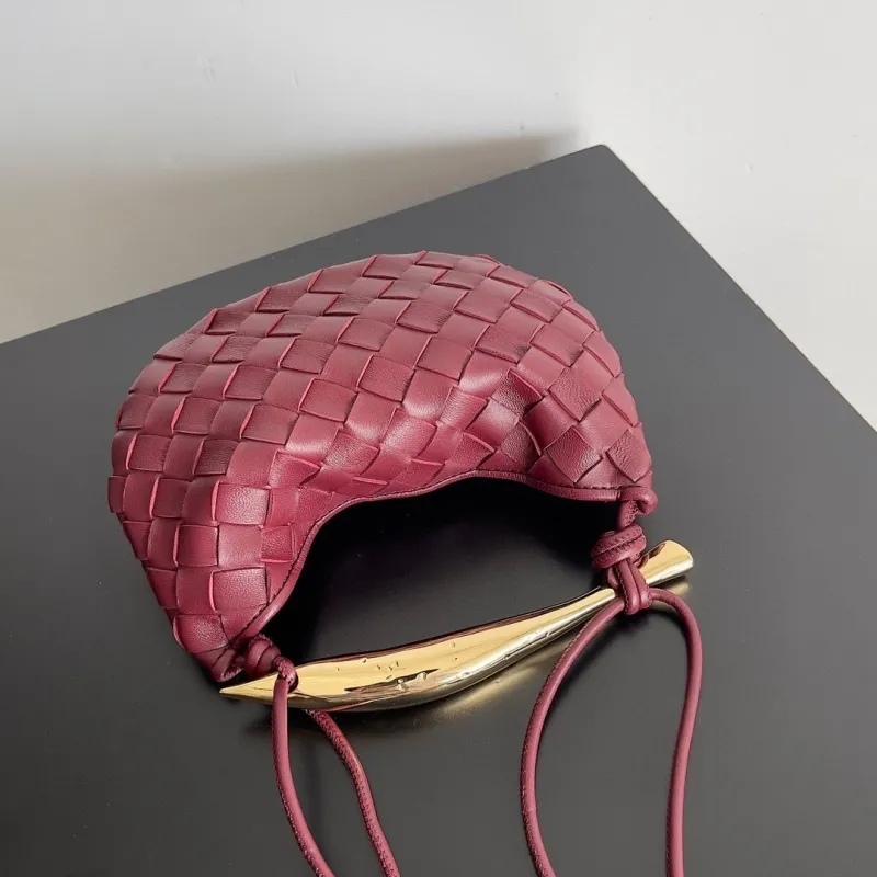 Bottega Veneta Burgundy Woven Mini Top Handle Bag - Image 6