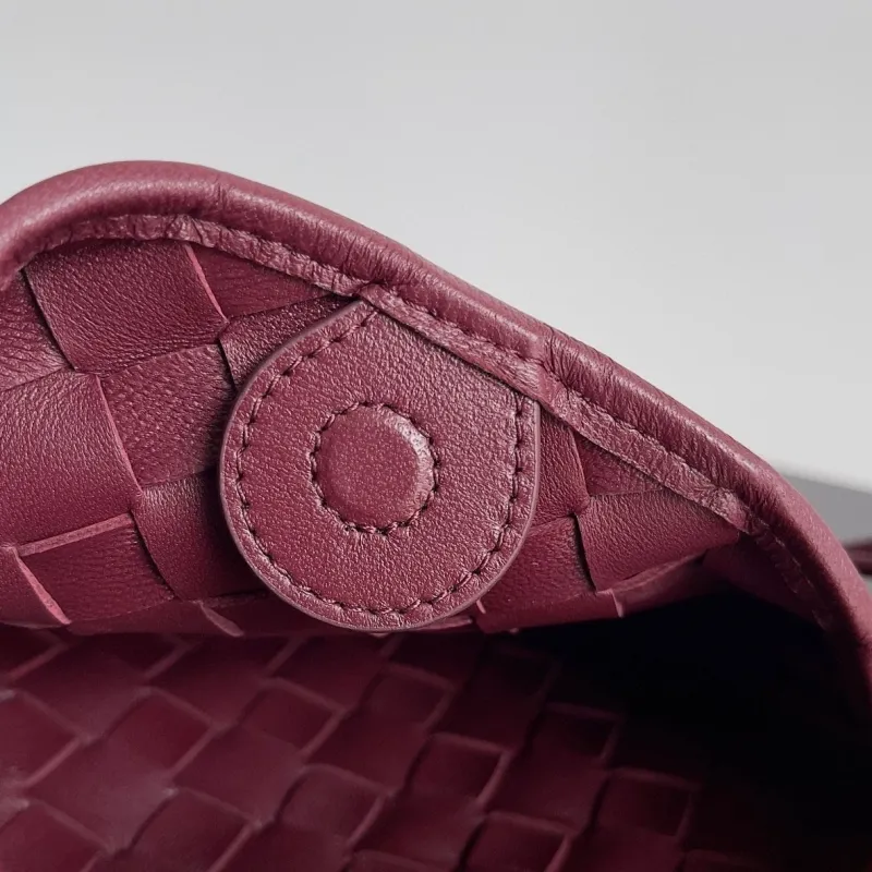 Bottega Veneta Burgundy Woven Mini Top Handle Bag - Image 7