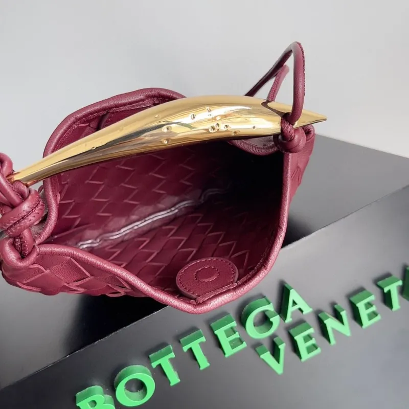 Bottega Veneta Burgundy Woven Mini Top Handle Bag - Image 8