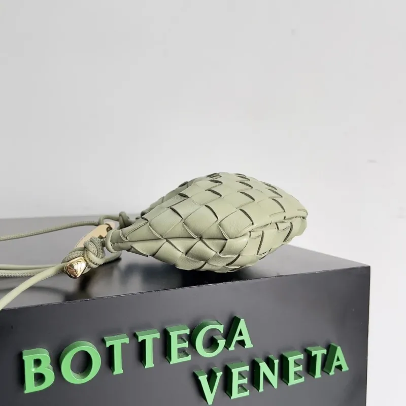 Alternative view of Bottega Veneta Mini Woven Top Handle Crossbody Bag Light Green