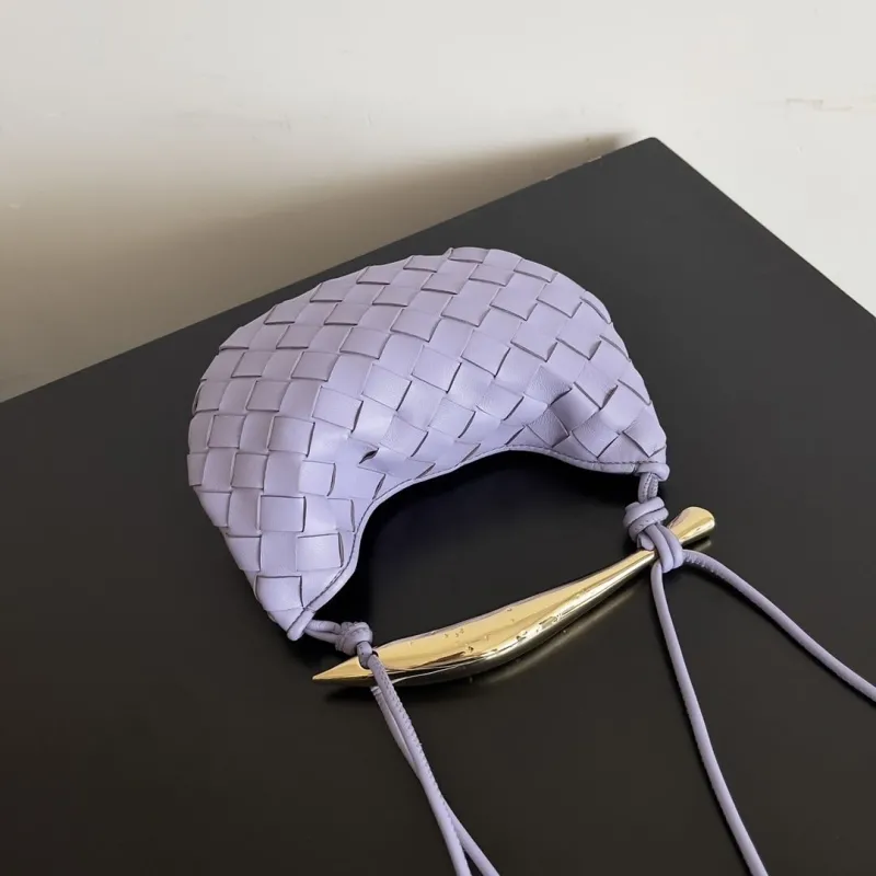 Bottega Veneta Lavender Mini Woven Hobo Bag - Image 6