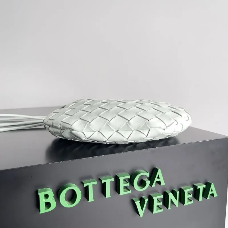 Bottega Veneta Light Mint Woven Mini Hobo Crossbody Bag - Image 3