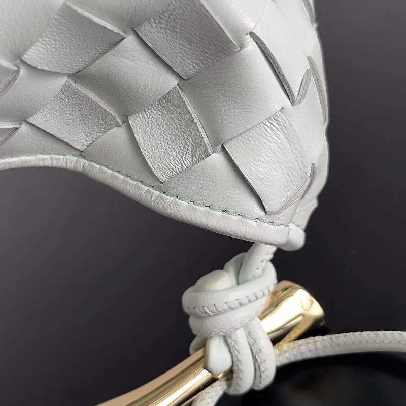 Bottega Veneta Light Mint Woven Mini Hobo Crossbody Bag - Image 6