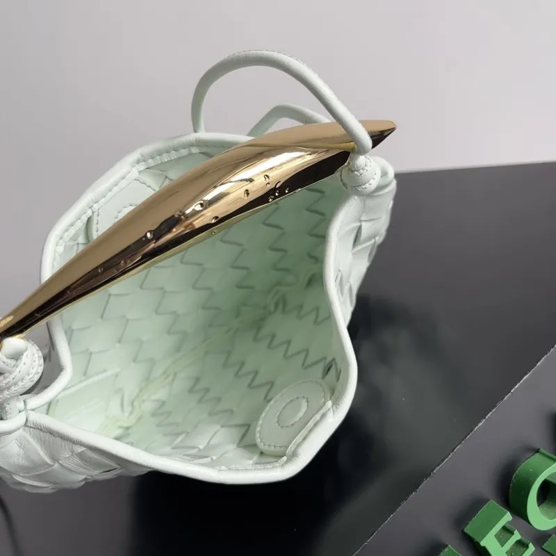 Bottega Veneta Light Mint Woven Mini Hobo Crossbody Bag - Image 9