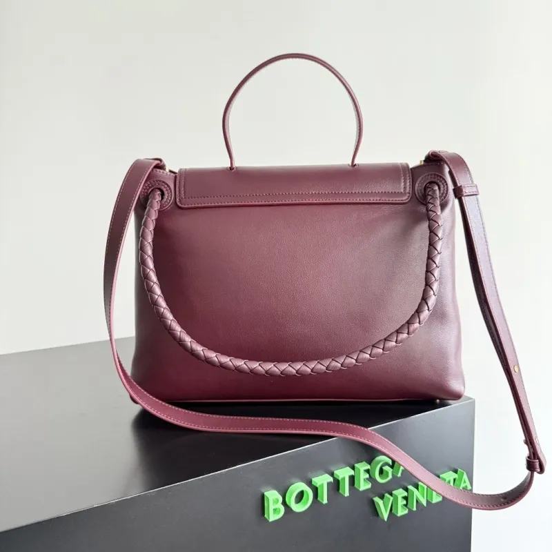 Alternative view of Bottega Veneta Burgundy Top Handle Bag 120