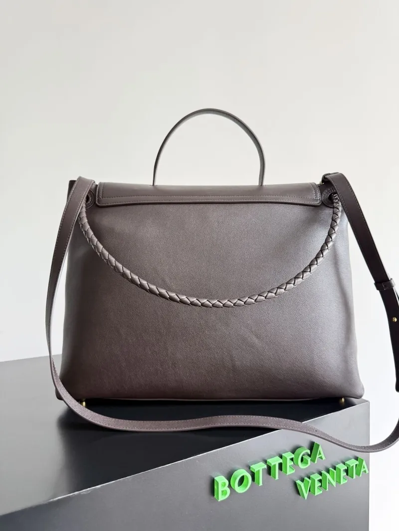 Alternative view of Bottega Veneta Dark Brown Leather Top Handle Shoulder Bag