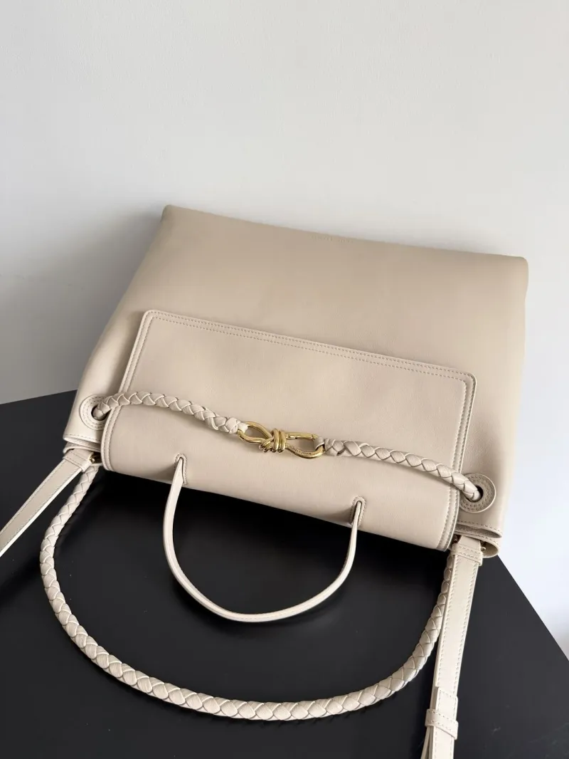 Bottega Veneta Beige Top Handle Shoulder Bag - Image 7